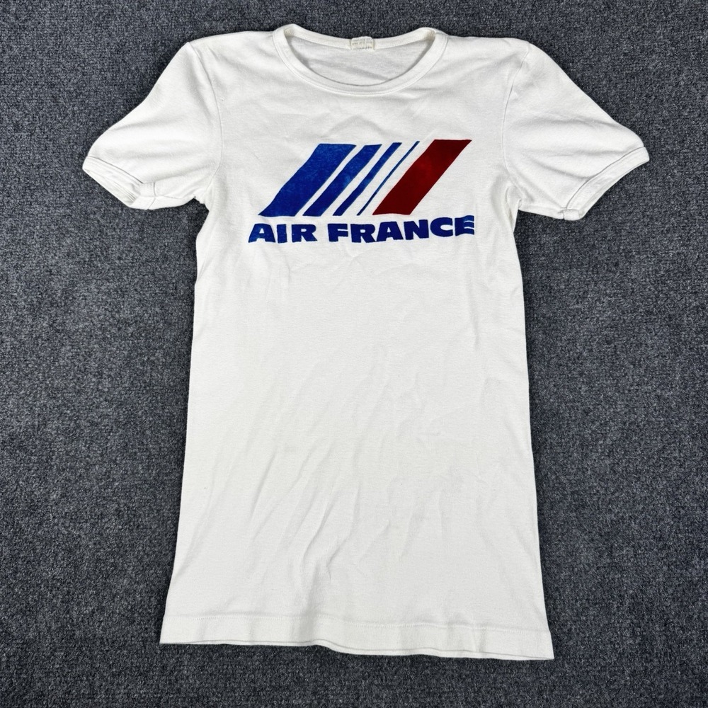 Vintage Air France Single Stitch T-shirt Size 3 Small 1980s